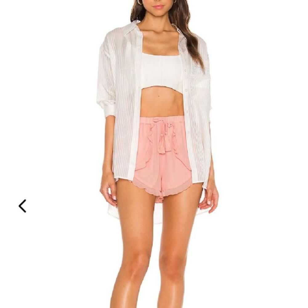 Lovers-friends Women's White and Pink Shorts